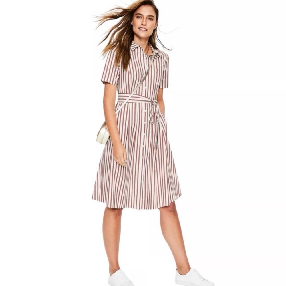 Boden Anastasia Striped Shirt Dress